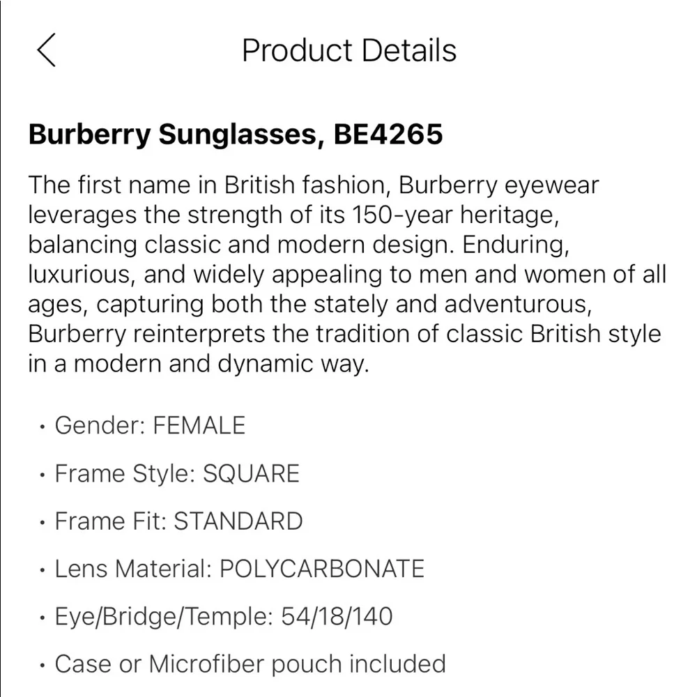 NWT Authentic Burberry Sunglasses. Made in Italy❤️ - Picture 7 of 9